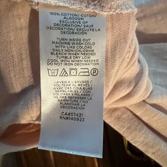 NWT Loft V-Neck Cotton Lemon Embroidered quarter Sleeve Top Sz M - Picture 5 of 7